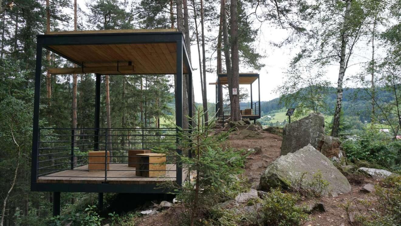 Penzion A Restaurace Stare Casy Horní Bečva Buitenkant foto
